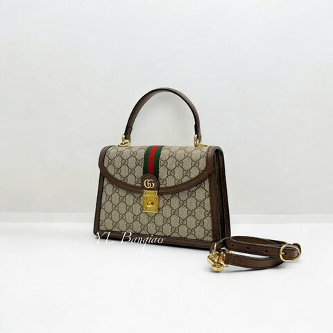 GUCCI GG Ophidia織帶手提肩背包