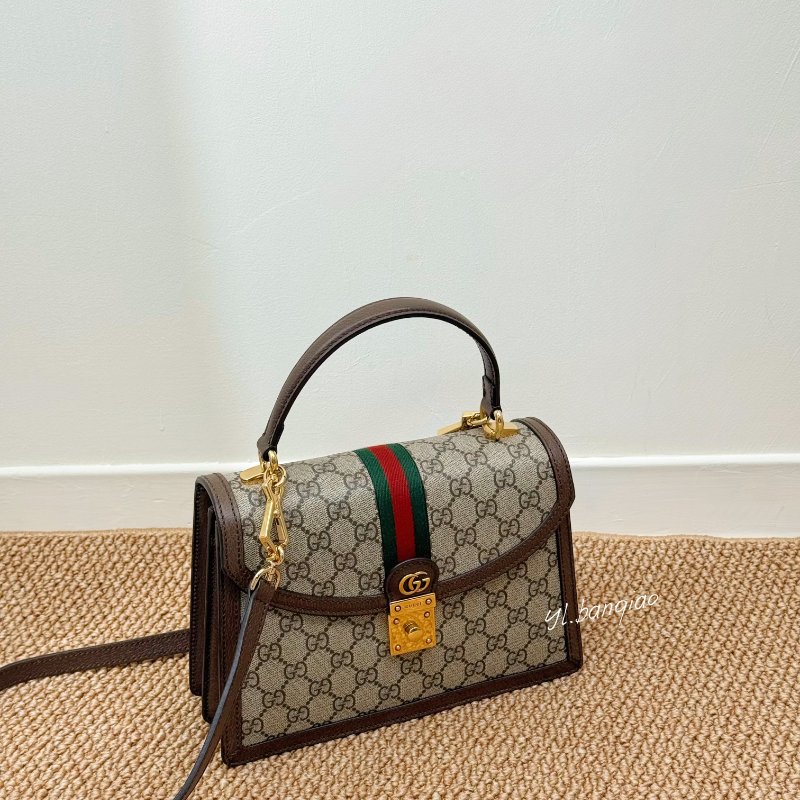 GUCCI GG Ophidia織帶手提肩背包-0