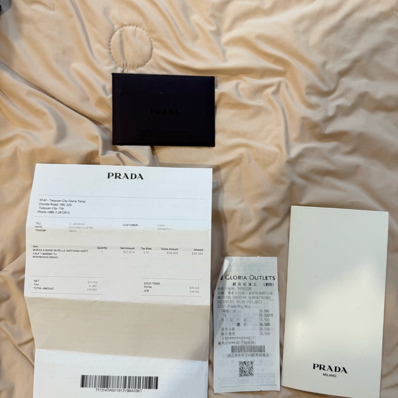 Prada Saffiano Cuir 小型手提包(灰色)-20