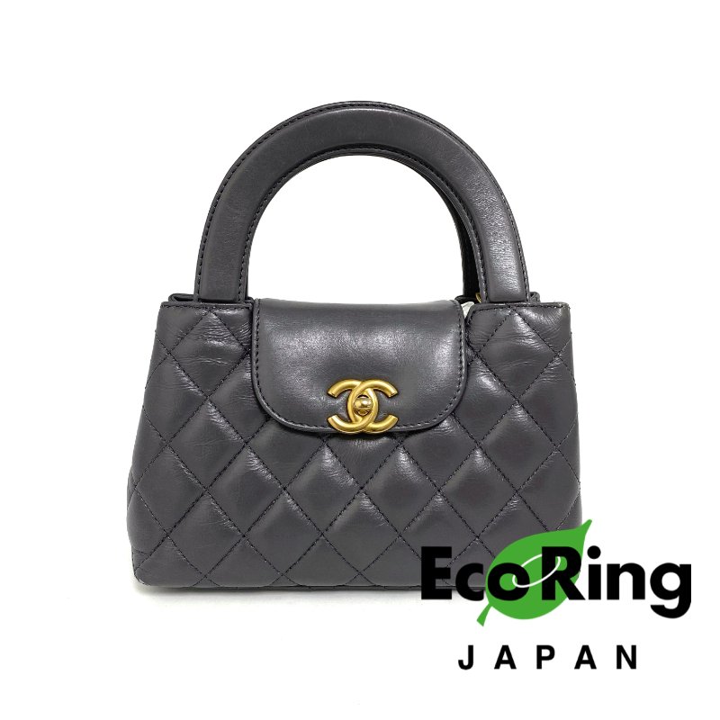 △ Chanel 香奈兒 Mini Kelly Gray Calfskin Gold Tone Metal Chain 2Way Bag AS4416 灰色小牛皮金色金屬鏈條兩用袋 AS4416 -257015739-0