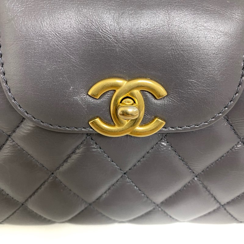 △ Chanel 香奈兒 Mini Kelly Gray Calfskin Gold Tone Metal Chain 2Way Bag AS4416 灰色小牛皮金色金屬鏈條兩用袋 AS4416 -257015739-4