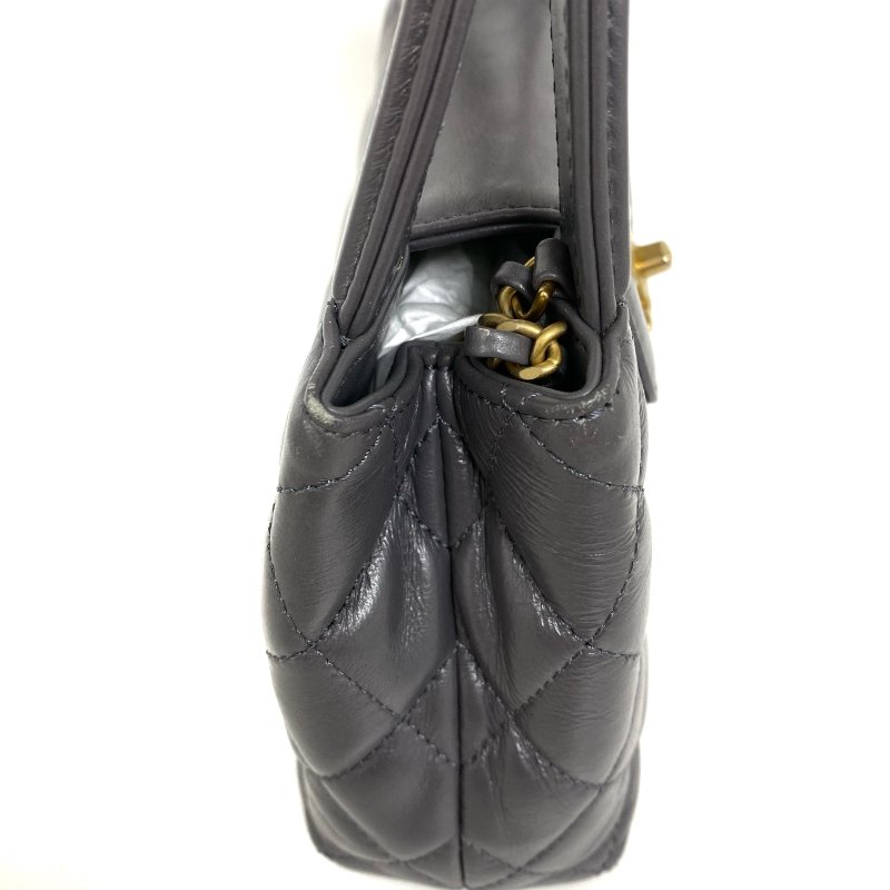 △ Chanel 香奈兒 Mini Kelly Gray Calfskin Gold Tone Metal Chain 2Way Bag AS4416 灰色小牛皮金色金屬鏈條兩用袋 AS4416 -257015739-5