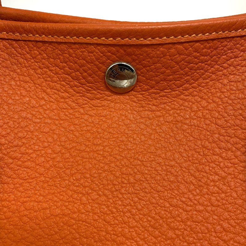△ Hermes 愛馬仕 Garden Party 36 Orange Negonda Calfskin Palladium-plated Hardware Handbag Stamp T 橙色小牛皮銀扣手袋T刻 -257016190-5