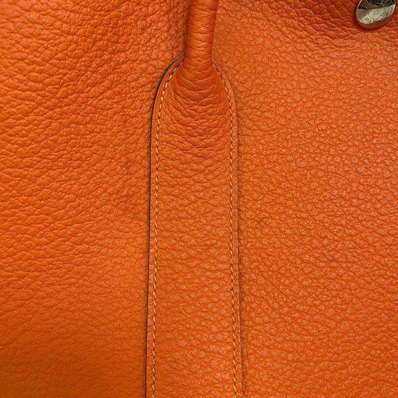 △ Hermes 愛馬仕 Garden Party 36 Orange Negonda Calfskin Palladium-plated Hardware Handbag Stamp T 橙色小牛皮銀扣手袋T刻 -257016190-6