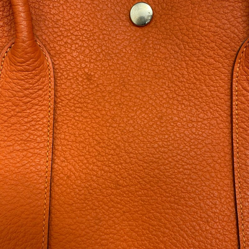 △ Hermes 愛馬仕 Garden Party 36 Orange Negonda Calfskin Palladium-plated Hardware Handbag Stamp T 橙色小牛皮銀扣手袋T刻 -257016190-8