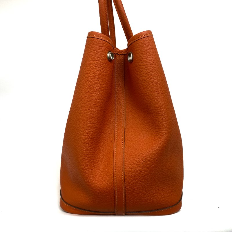 △ Hermes 愛馬仕 Garden Party 36 Orange Negonda Calfskin Palladium-plated Hardware Handbag Stamp T 橙色小牛皮銀扣手袋T刻 -257016190-10