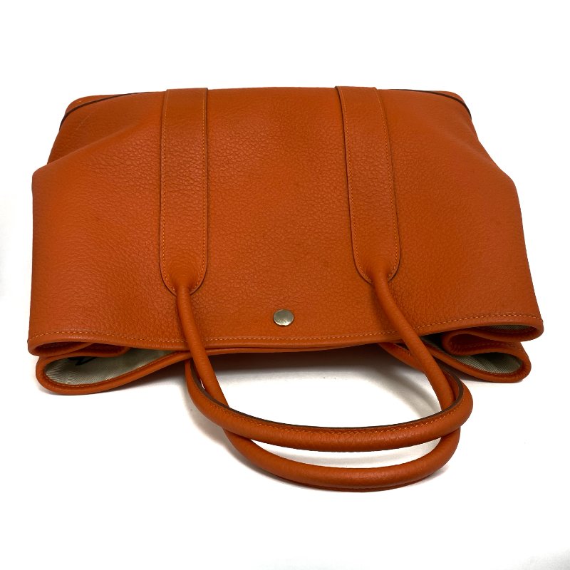 △ Hermes 愛馬仕 Garden Party 36 Orange Negonda Calfskin Palladium-plated Hardware Handbag Stamp T 橙色小牛皮銀扣手袋T刻 -257016190-13