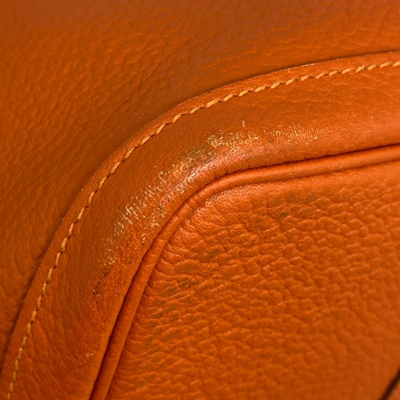 △ Hermes 愛馬仕 Garden Party 36 Orange Negonda Calfskin Palladium-plated Hardware Handbag Stamp T 橙色小牛皮銀扣手袋T刻 -257016190-16