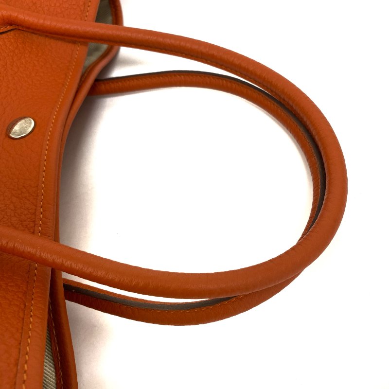 △ Hermes 愛馬仕 Garden Party 36 Orange Negonda Calfskin Palladium-plated Hardware Handbag Stamp T 橙色小牛皮銀扣手袋T刻 -257016190-19