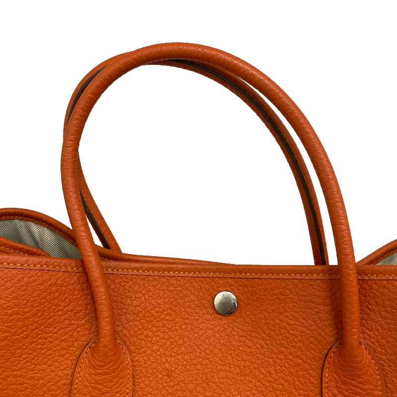 △ Hermes 愛馬仕 Garden Party 36 Orange Negonda Calfskin Palladium-plated Hardware Handbag Stamp T 橙色小牛皮銀扣手袋T刻 -257016190-20