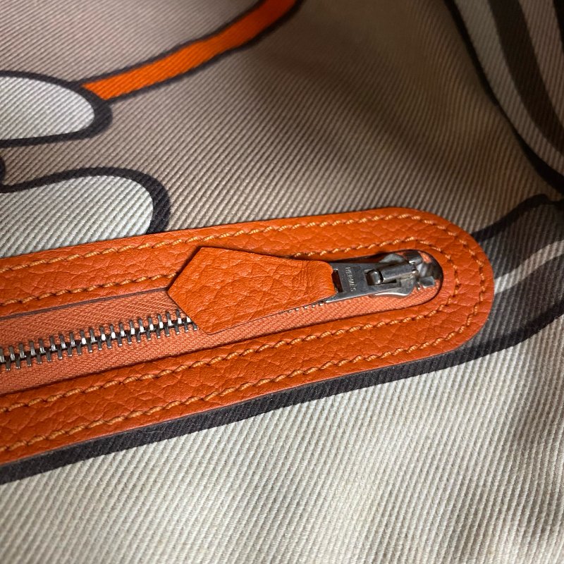 △ Hermes 愛馬仕 Garden Party 36 Orange Negonda Calfskin Palladium-plated Hardware Handbag Stamp T 橙色小牛皮銀扣手袋T刻 -257016190-22