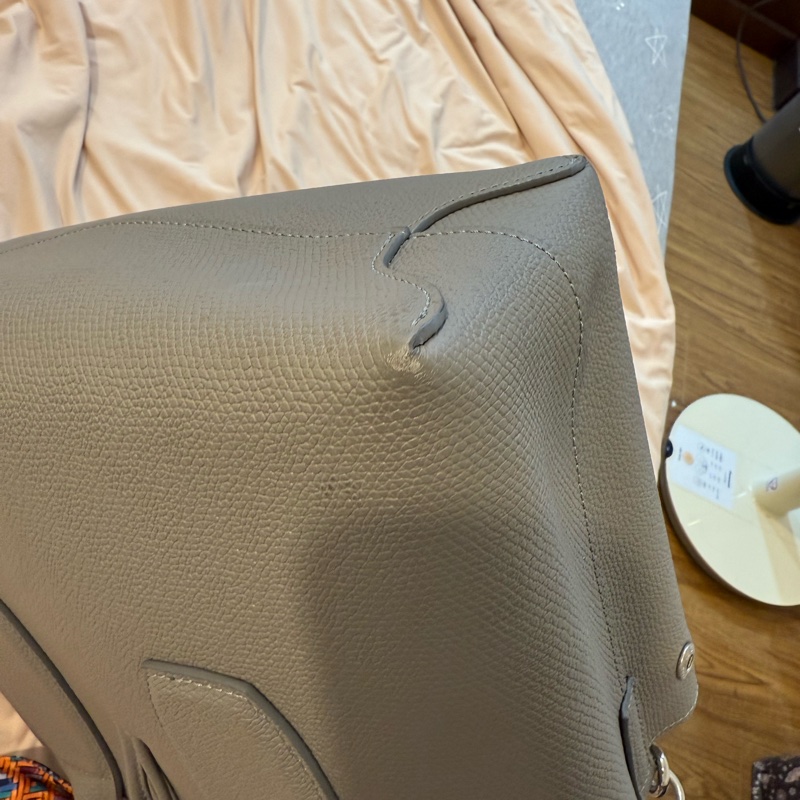 Longchamp Roseau M Tote Elephant Grey（附原廠絲巾）-8