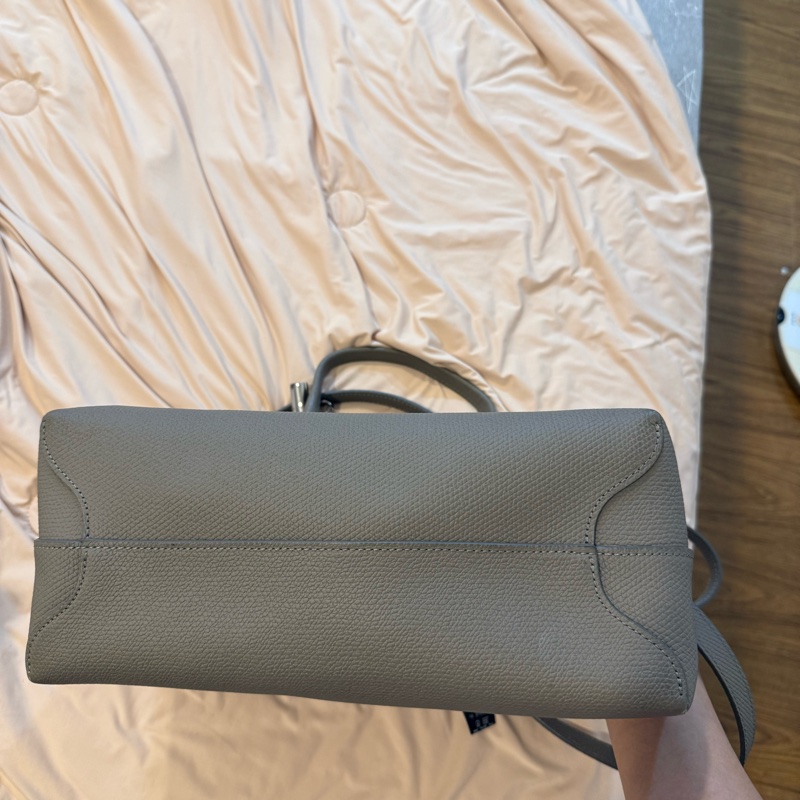 Longchamp Roseau M Tote Elephant Grey（附原廠絲巾）-9