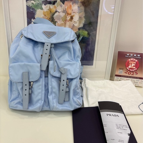 Prada 新款普拉達降落傘背包 23年購證