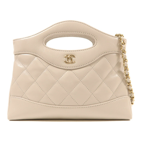 CHANEL 牛皮皮革Chanel 31 Nano金扣鏈帶肩背袋