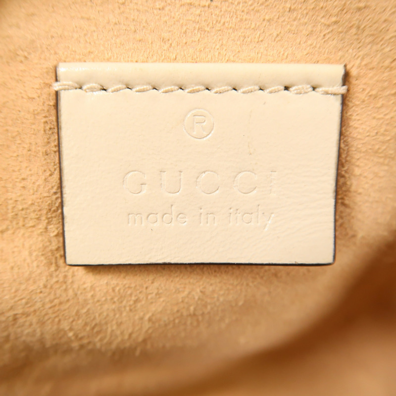 GUCCI 牛皮皮革GG Marmont銀扣肩背袋-10