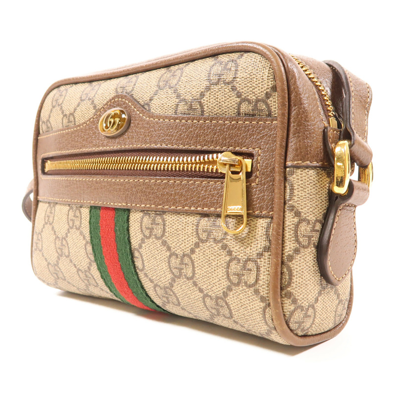 GUCCI 塗層帆布Ophidia Mini金扣肩背袋-2
