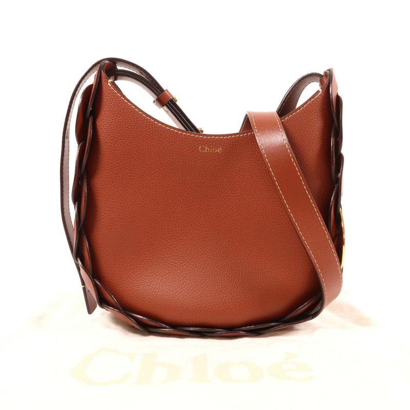 Chloe 牛皮皮革Darryl Small Hobo金扣肩背袋-12