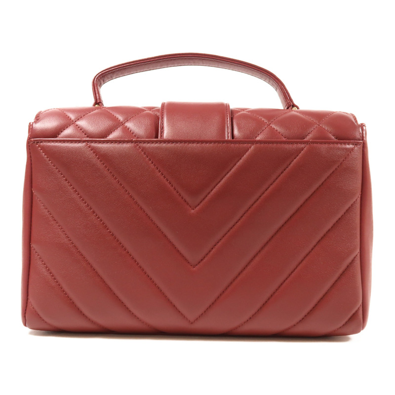CHANEL 牛皮皮革2 Way Shoulder Bag金扣手挽肩背兩用袋-1