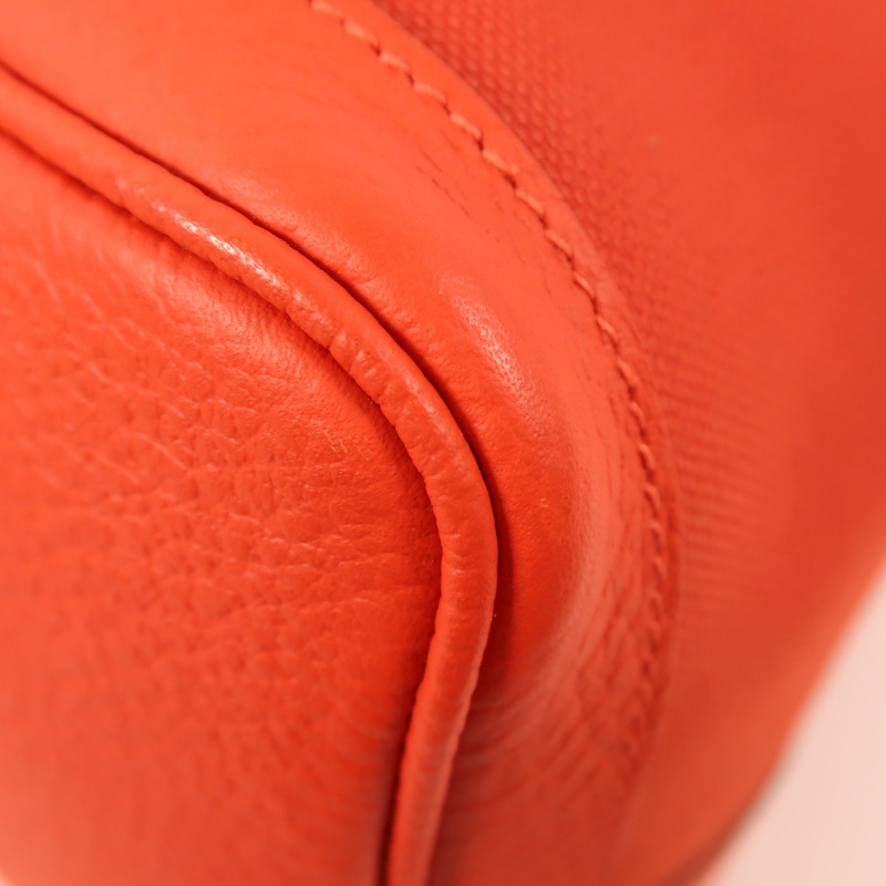 HERMES 帆布Garden Party PM銀扣手挽袋Rouge Exotique-7