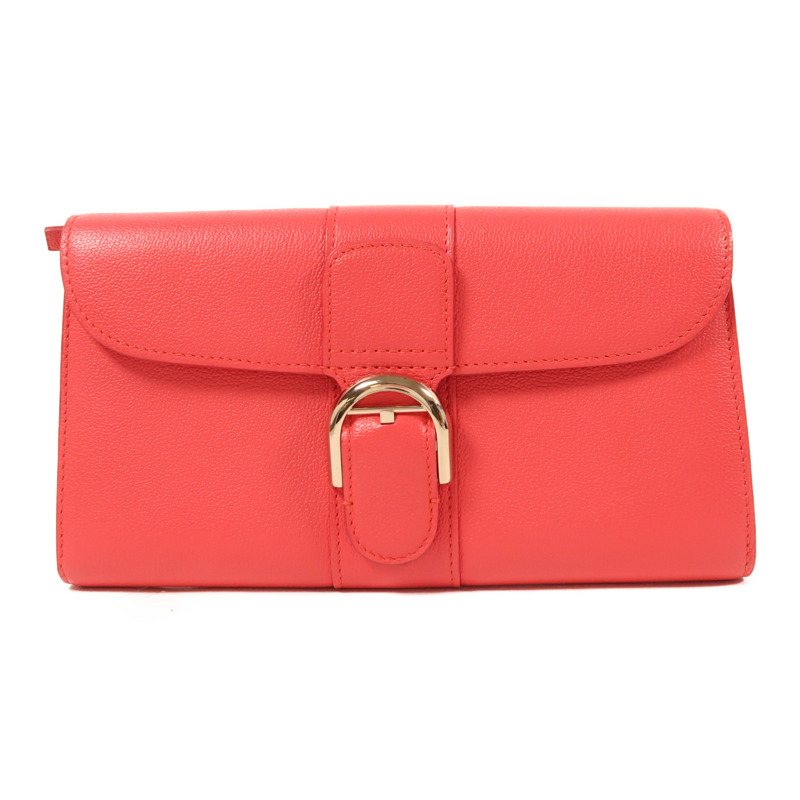 Delvaux 牛皮皮革Brillant Long Wallet銀扣長錢包-0