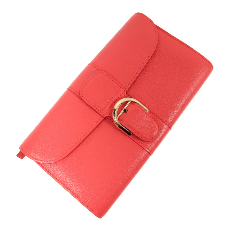 Delvaux 牛皮皮革Brillant Long Wallet銀扣長錢包-2