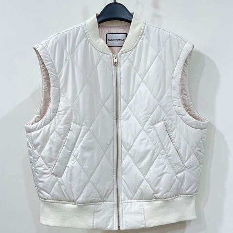 老佛爺 KARL LAGERFELD 縫衍菱格背心