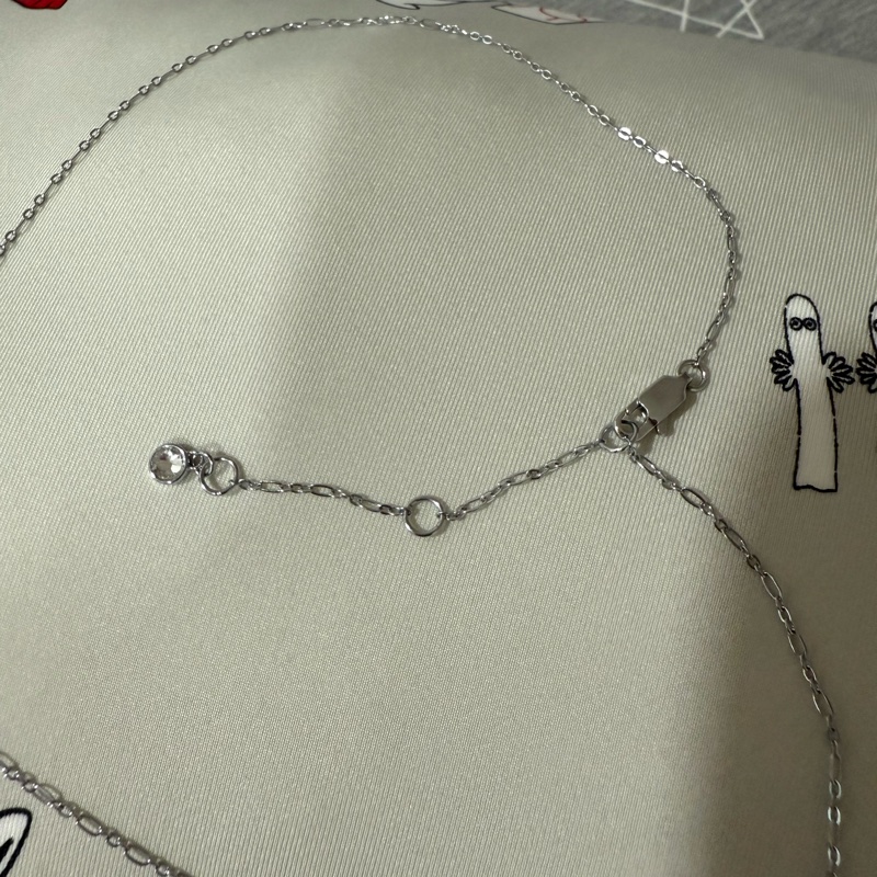 Agnès b. 銀色晶鑽項鍊-5