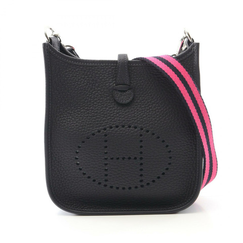 HERMES Evelyne TPM 單肩包 Clemence 皮革 海軍藍 Caban 二手 女款 B SHW