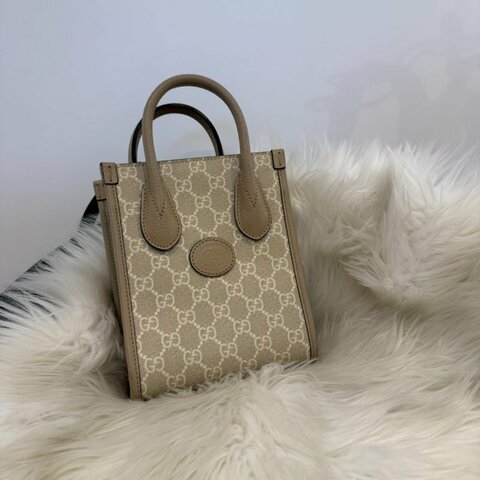 Gucci 燕麥 interlocking mini 手提包 肩背包