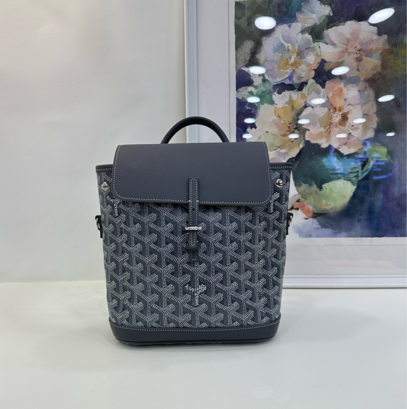 Goyard戈雅 Mini Alpin 雙肩包 灰色 25年1月購證，閒置99新-1