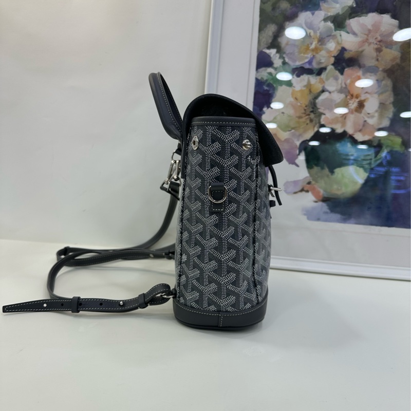 Goyard戈雅 Mini Alpin 雙肩包 灰色 25年1月購證，閒置99新-4