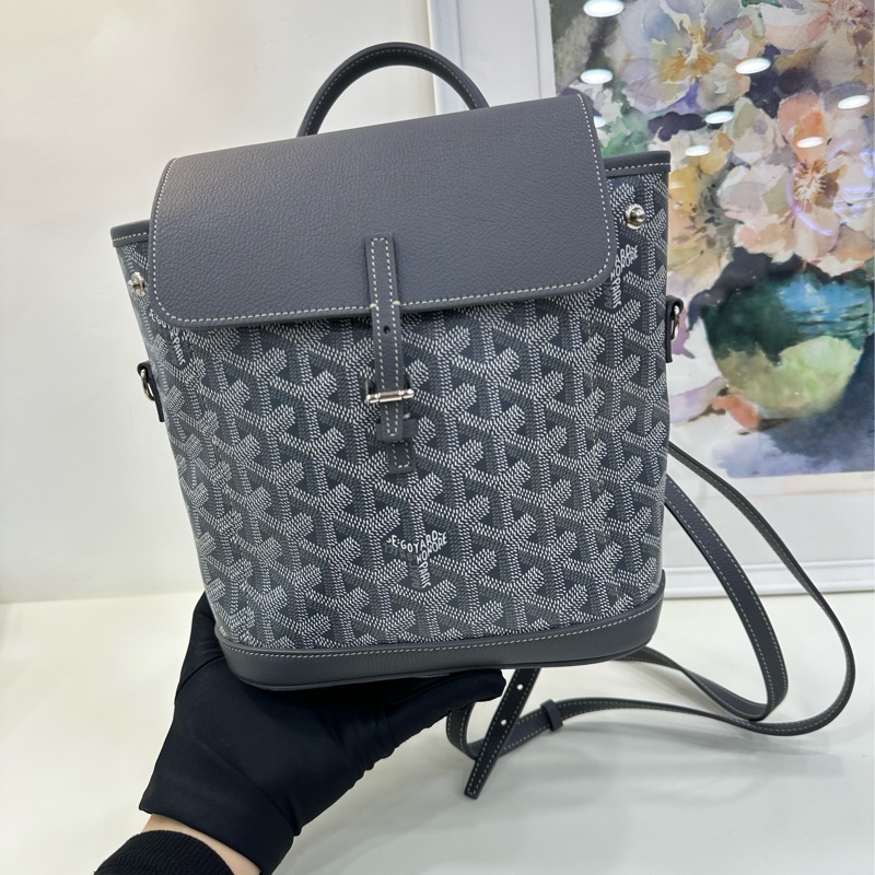 Goyard戈雅 Mini Alpin 雙肩包 灰色 25年1月購證，閒置99新-5