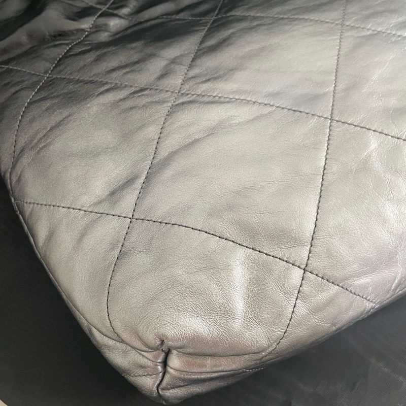 Chanel 24C系列22Bag 中號 約35cm  黑銀漸變色 限定款-7