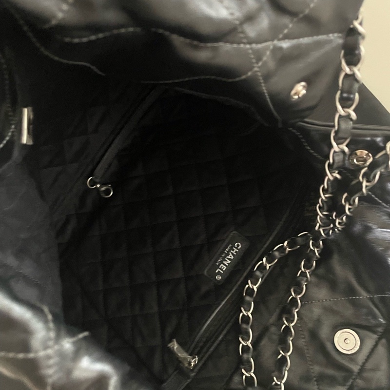 Chanel 24C系列22Bag 中號 約35cm  黑銀漸變色 限定款-8