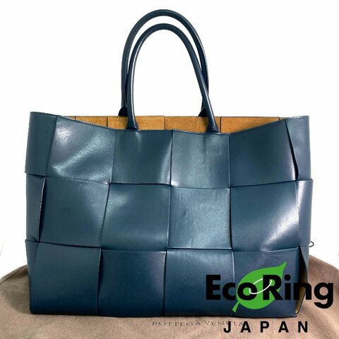 △ Bottega Veneta 寳緹嘉 Navy Lambskin Large Arco Tote Bag 深藍色小羊皮托特袋 - 257016422