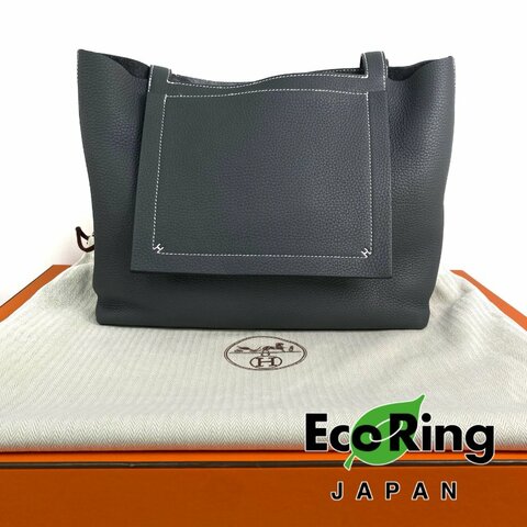 △ Hermes 愛馬仕 H0 Gris Misty Clemence Calfskin Cabasellier 30 Shoulder Bag Stamp W H0霧霾灰色粒紋小牛皮肩背袋W刻 - 257016566