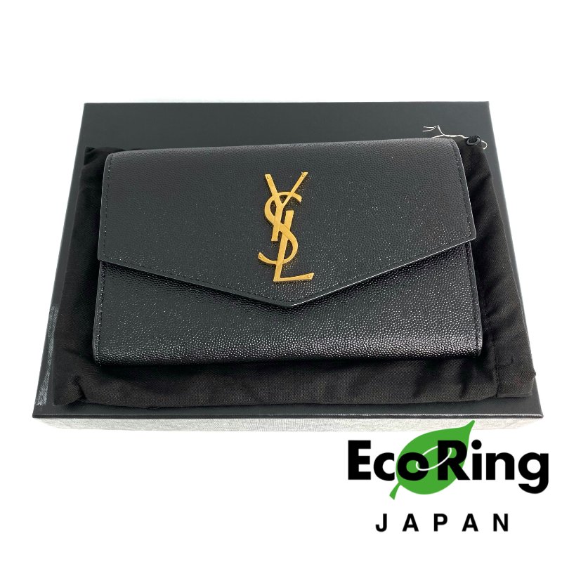 △ Saint Laurent 聖羅蘭 Black Caviar Skin Chain Shoulder Bag 黑色粒紋小牛皮鎖鏈肩背袋 - 257016790-0