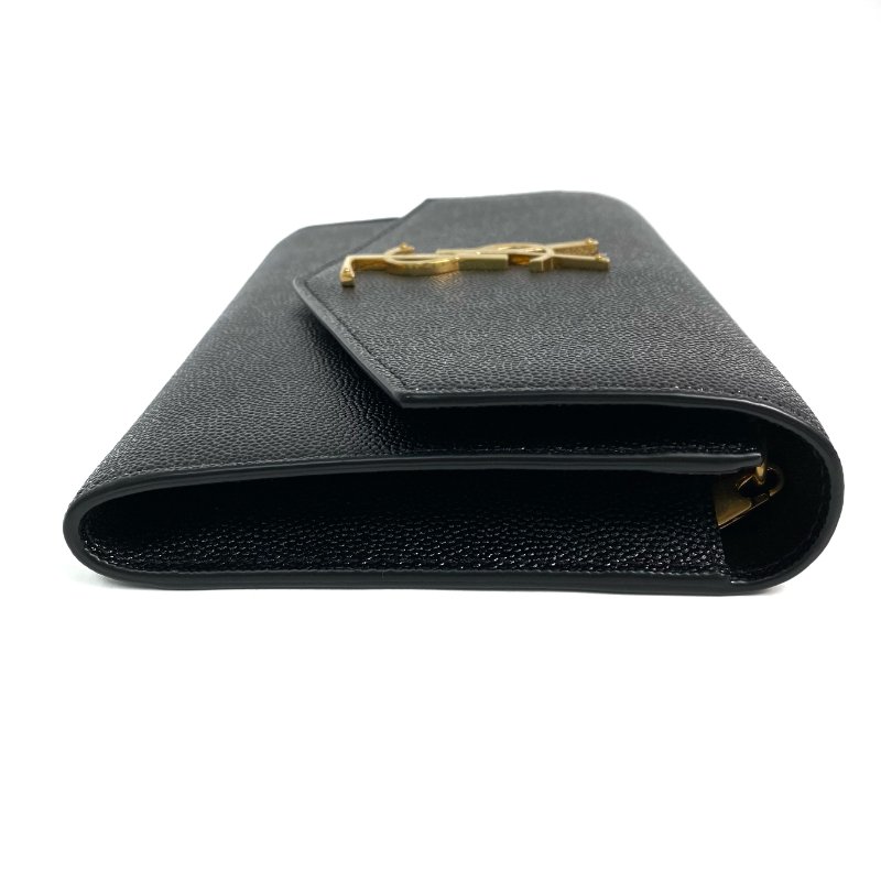 △ Saint Laurent 聖羅蘭 Black Caviar Skin Chain Shoulder Bag 黑色粒紋小牛皮鎖鏈肩背袋 - 257016790-3