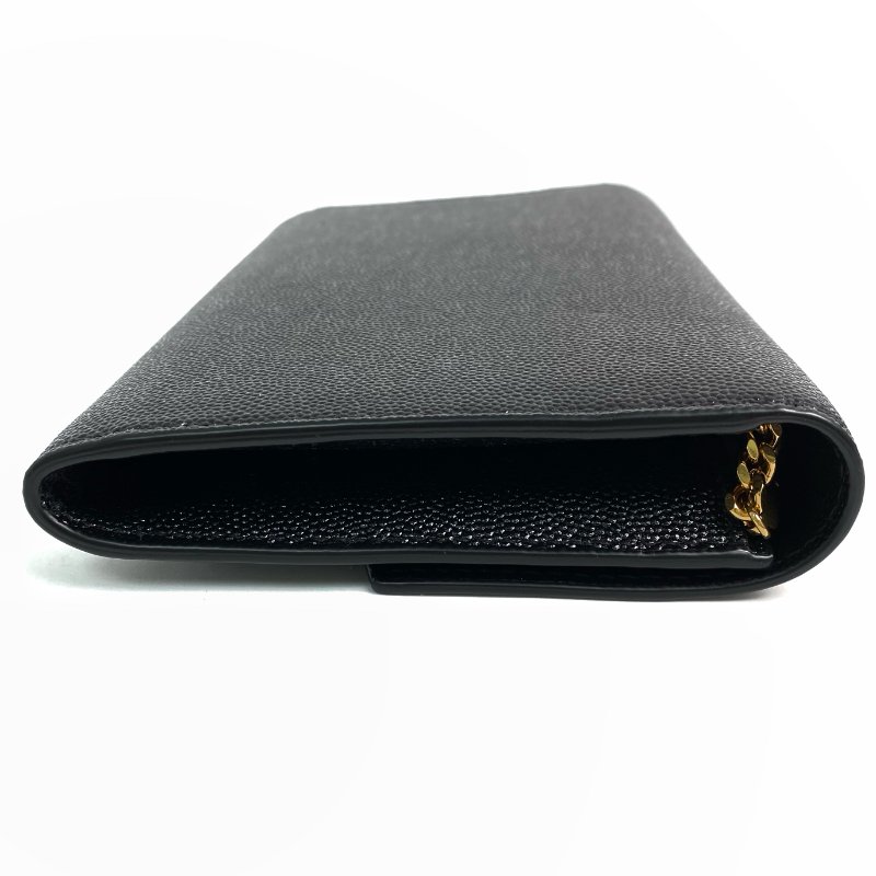 △ Saint Laurent 聖羅蘭 Black Caviar Skin Chain Shoulder Bag 黑色粒紋小牛皮鎖鏈肩背袋 - 257016790-4