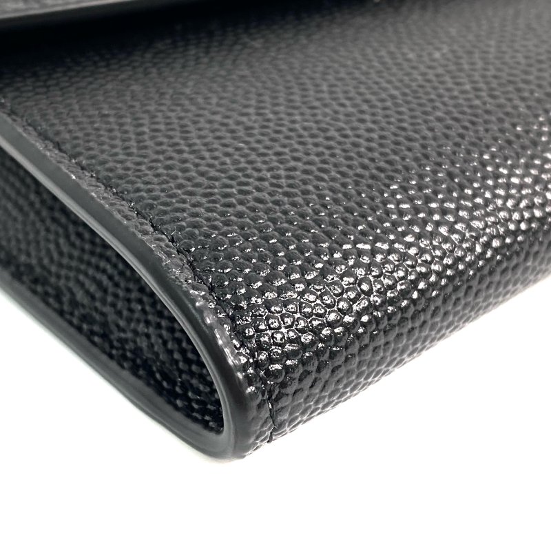 △ Saint Laurent 聖羅蘭 Black Caviar Skin Chain Shoulder Bag 黑色粒紋小牛皮鎖鏈肩背袋 - 257016790-5