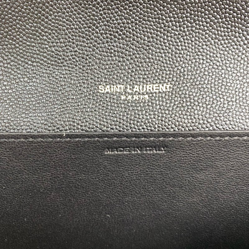 △ Saint Laurent 聖羅蘭 Black Caviar Skin Chain Shoulder Bag 黑色粒紋小牛皮鎖鏈肩背袋 - 257016790-12