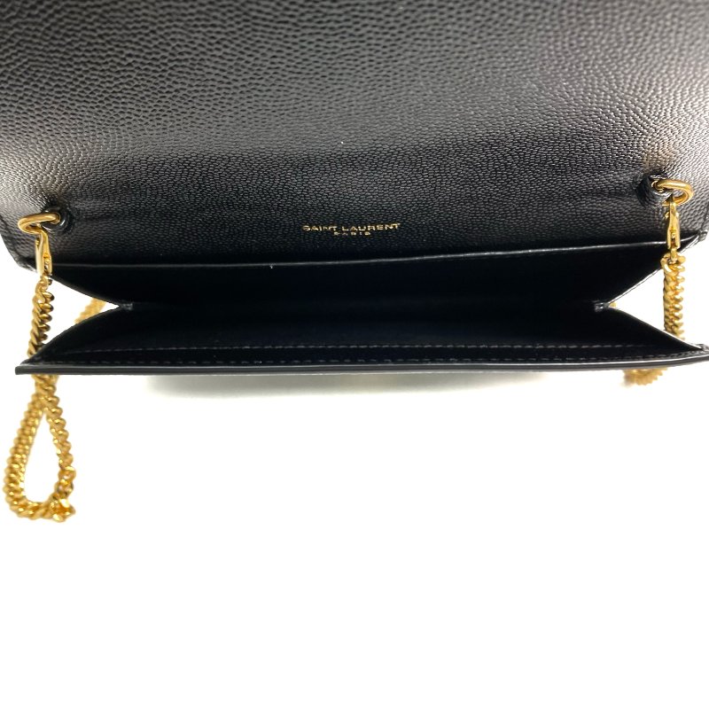 △ Saint Laurent 聖羅蘭 Black Caviar Skin Chain Shoulder Bag 黑色粒紋小牛皮鎖鏈肩背袋 - 257016790-13