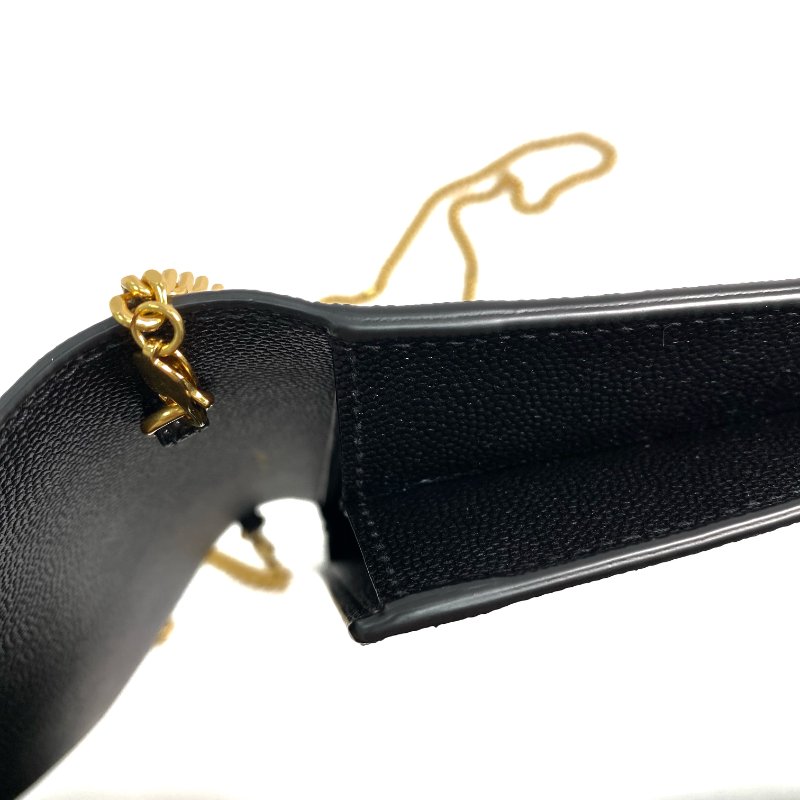 △ Saint Laurent 聖羅蘭 Black Caviar Skin Chain Shoulder Bag 黑色粒紋小牛皮鎖鏈肩背袋 - 257016790-16