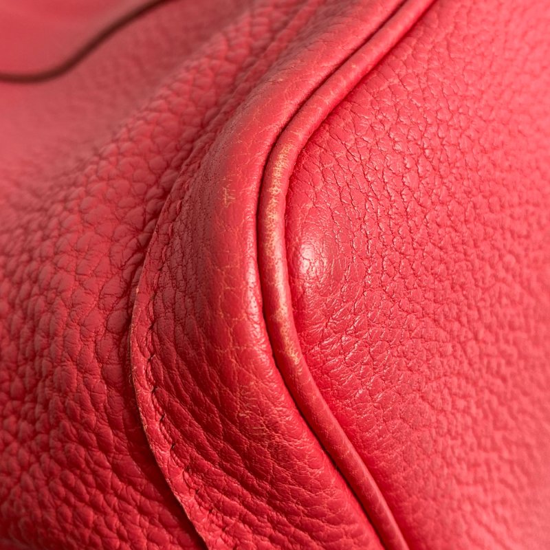 △ Hermes 愛馬仕 Pink Negonda Calfskin Palladium Plated Metal Garden Party 36 Hand Bag Stamp [P] 粉紅色顆粒小牛皮鍍鈀金屬手袋[P]刻 - 257016706-8