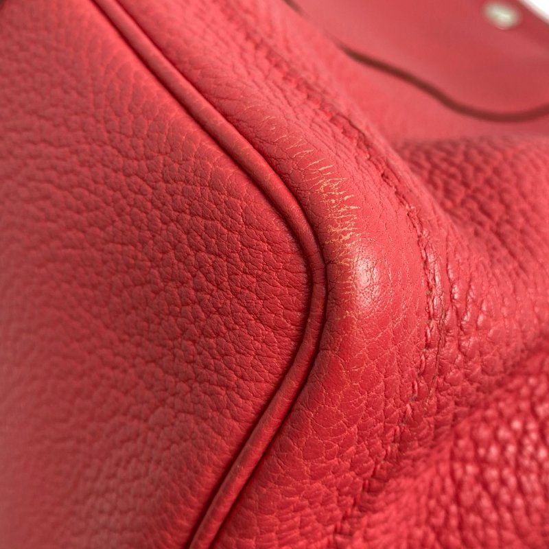 △ Hermes 愛馬仕 Pink Negonda Calfskin Palladium Plated Metal Garden Party 36 Hand Bag Stamp [P] 粉紅色顆粒小牛皮鍍鈀金屬手袋[P]刻 - 257016706-9