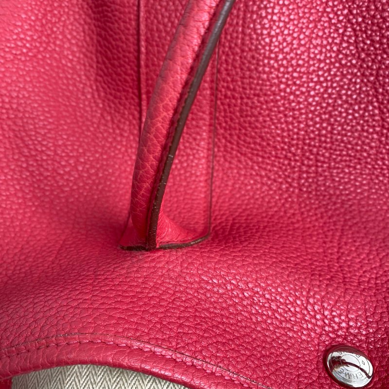 △ Hermes 愛馬仕 Pink Negonda Calfskin Palladium Plated Metal Garden Party 36 Hand Bag Stamp [P] 粉紅色顆粒小牛皮鍍鈀金屬手袋[P]刻 - 257016706-10