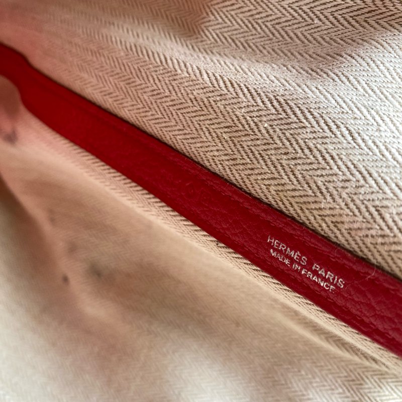 △ Hermes 愛馬仕 Pink Negonda Calfskin Palladium Plated Metal Garden Party 36 Hand Bag Stamp [P] 粉紅色顆粒小牛皮鍍鈀金屬手袋[P]刻 - 257016706-15