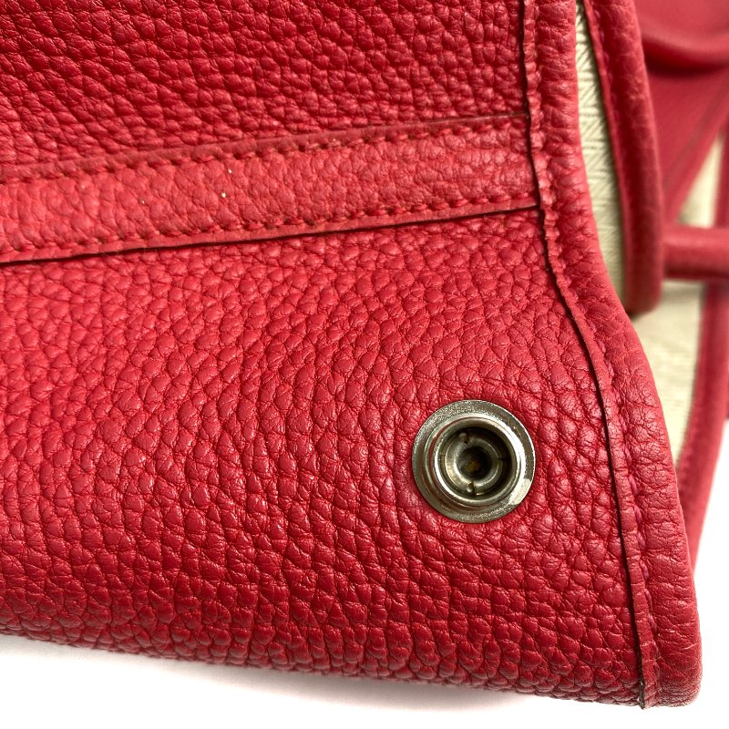 △ Hermes 愛馬仕 Pink Negonda Calfskin Palladium Plated Metal Garden Party 36 Hand Bag Stamp [P] 粉紅色顆粒小牛皮鍍鈀金屬手袋[P]刻 - 257016706-16