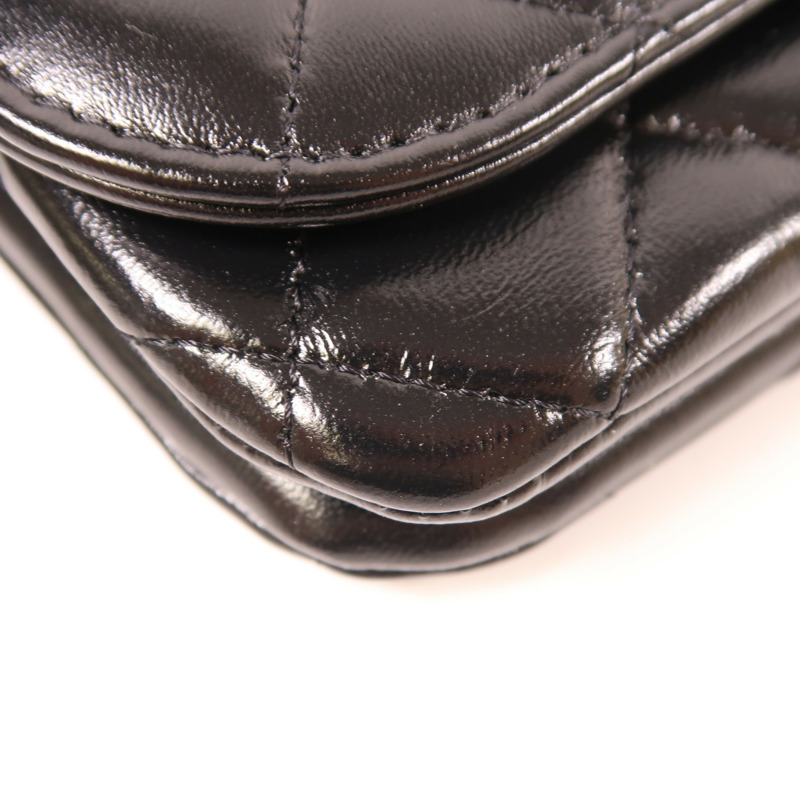 CHANEL 牛皮皮革Chain Shoulder Bag金扣鏈帶肩背袋-6